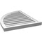 Ekena Millwork Quarter Round Top Left Surface Mount PVC Gable Vent w/ 2"W x 2"P Brickmould Sill Frame, 24"W x 32"H GVPQL24X3203SF - alternate 3